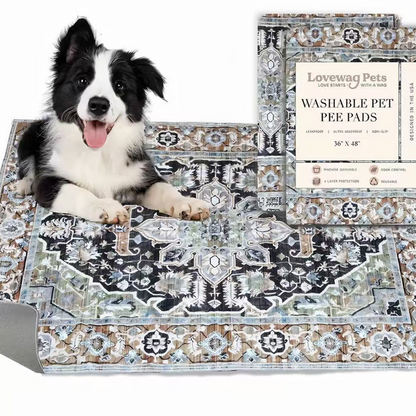 🐾50 % rabatt✨Tvättbar Boho-matta för Husdjur – Snabbsugande, Halksäker & Återanvändbar!