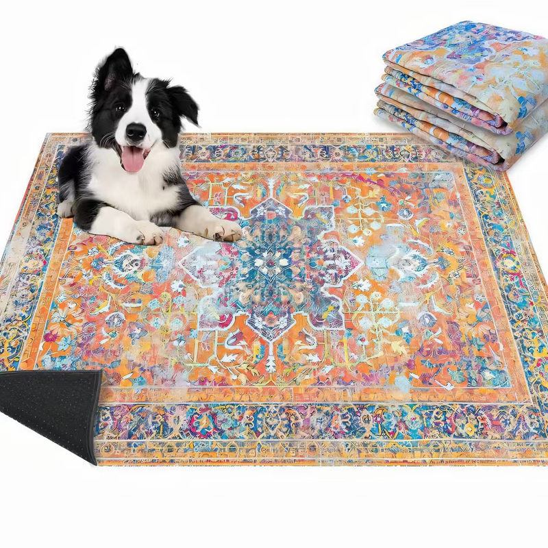 🐾50 % rabatt✨Tvättbar Boho-matta för Husdjur – Snabbsugande, Halksäker & Återanvändbar!