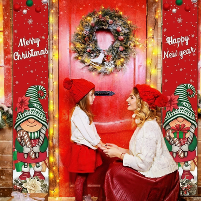 🔥2 st 71x12" julbanderoller för verandan