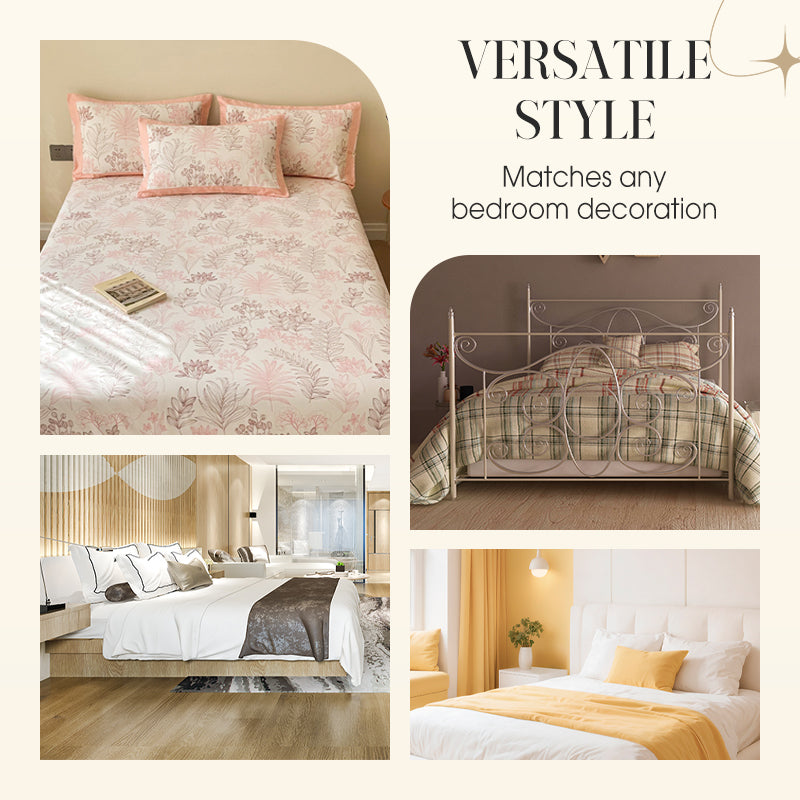 3-delat tuftat sängklädesset med utskuret mönster