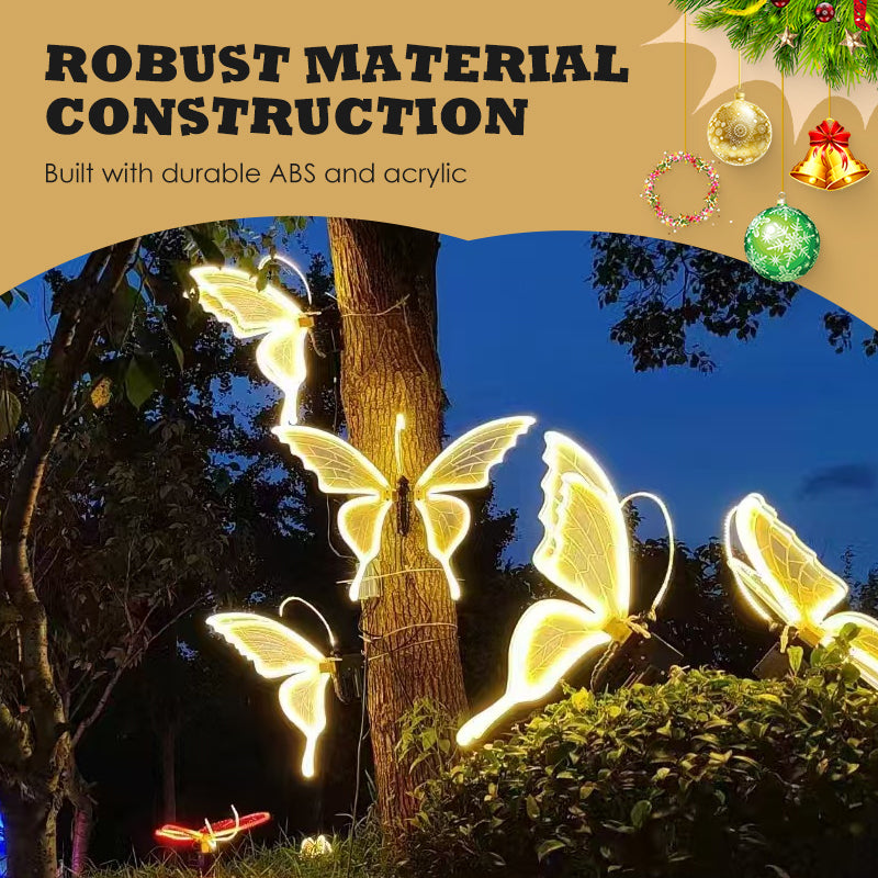 🔥Dynamiska vattentäta LED-lampor för fjärils trädgårdar