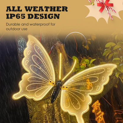 🔥Dynamiska vattentäta LED-lampor för fjärils trädgårdar