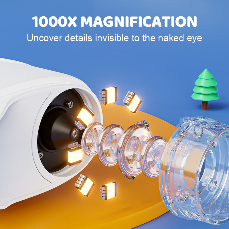 🔬 HET REA 50 % RABATT! ✨ Handhållet fickmikroskop för barn – 60 gångers förstoring med LED-belysning för utomhusutforskning och STEM-inlärning 🌿📚