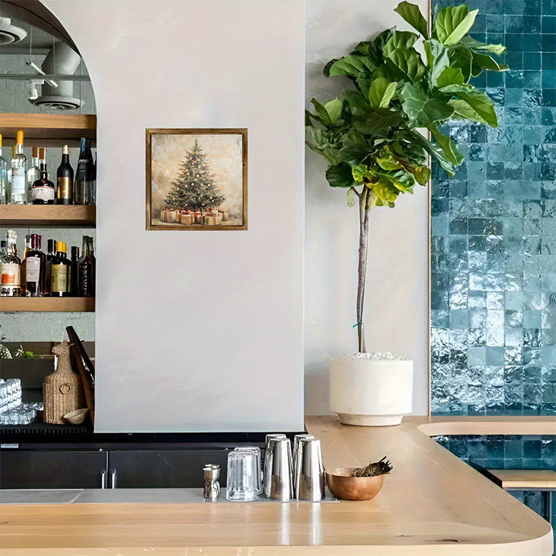 🔥20 cm inramad julkonst för väggar