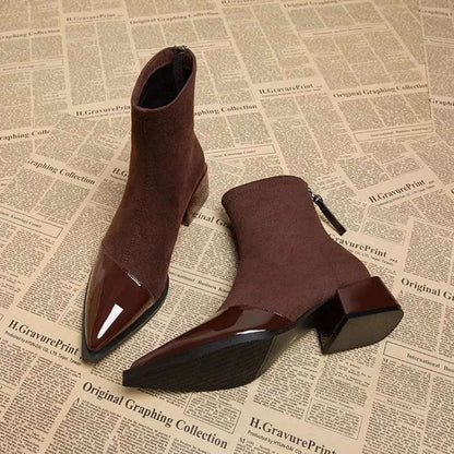 🔥Vintageinspirerade spetsiga stövlar för damer