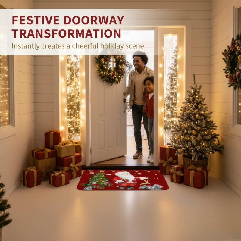 🔥Glad jul välkomstmatta