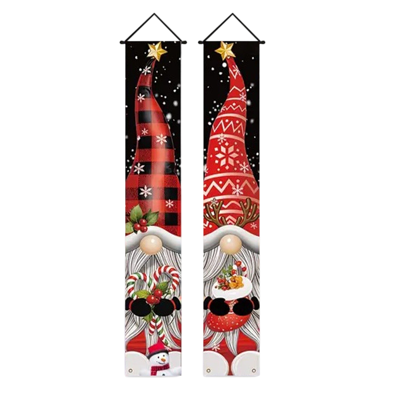 Julbanderoller för veranda och entré – 2-pack festlig dörrdekoration (180 x 30 cm)