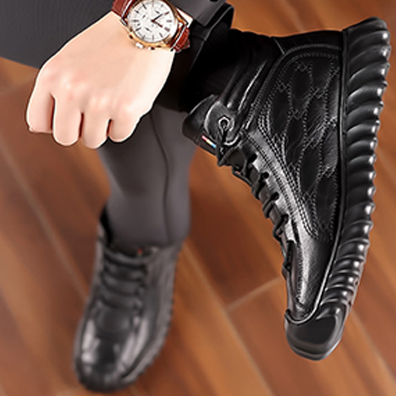 🔥Värmefodrade höga vinterkängor för herr