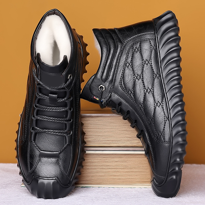 🔥Värmefodrade höga vinterkängor för herr