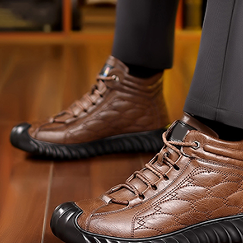 🔥Värmefodrade höga vinterkängor för herr