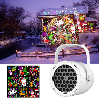 🎅 50% RABATT NU! 🎄 Julprojektorljus med 16 mönster – skapa magisk feststämning – perfekt för julmys, middagar och fester ✨🎁