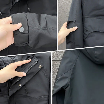 🔥Vinterjacka med huva för män, vindskyddad och varm