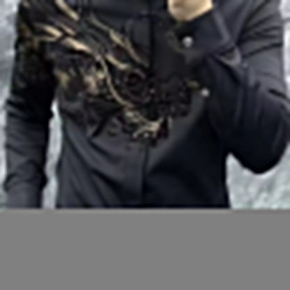 🔥Slim Fit stilren skjorta med tryck för herr