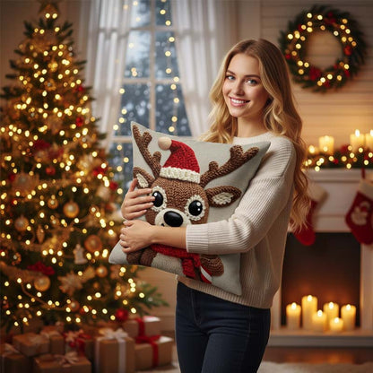 🔥Festligt juligt kuddöverdrag med julmotiv