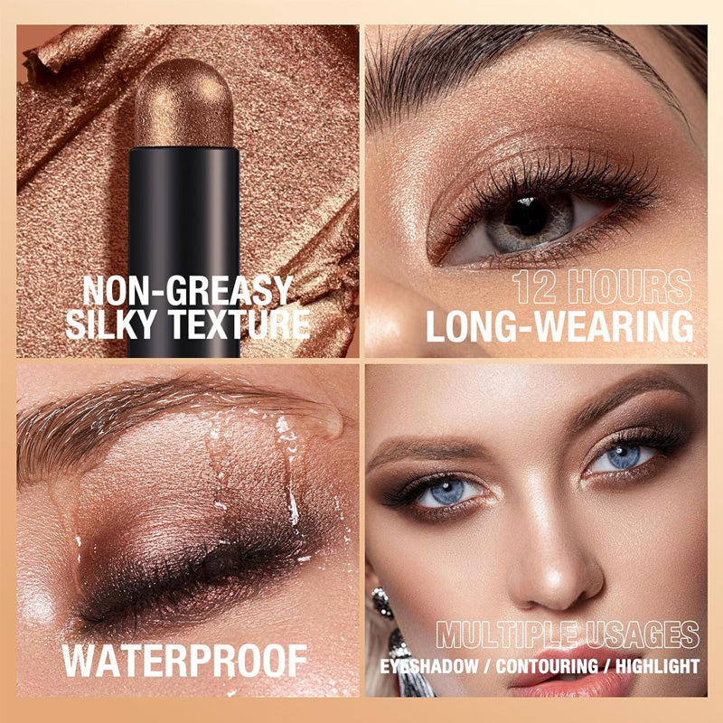 🎅Över 50 000 sålda!🎁✨8 färger glitterögonskugga i stickform - Långvarig Formula med Glitter för Professionell Makeup & Smidig Applicering 🌟👁️