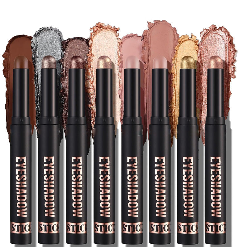 🎅Över 50 000 sålda!🎁✨8 färger glitterögonskugga i stickform - Långvarig Formula med Glitter för Professionell Makeup & Smidig Applicering 🌟👁️