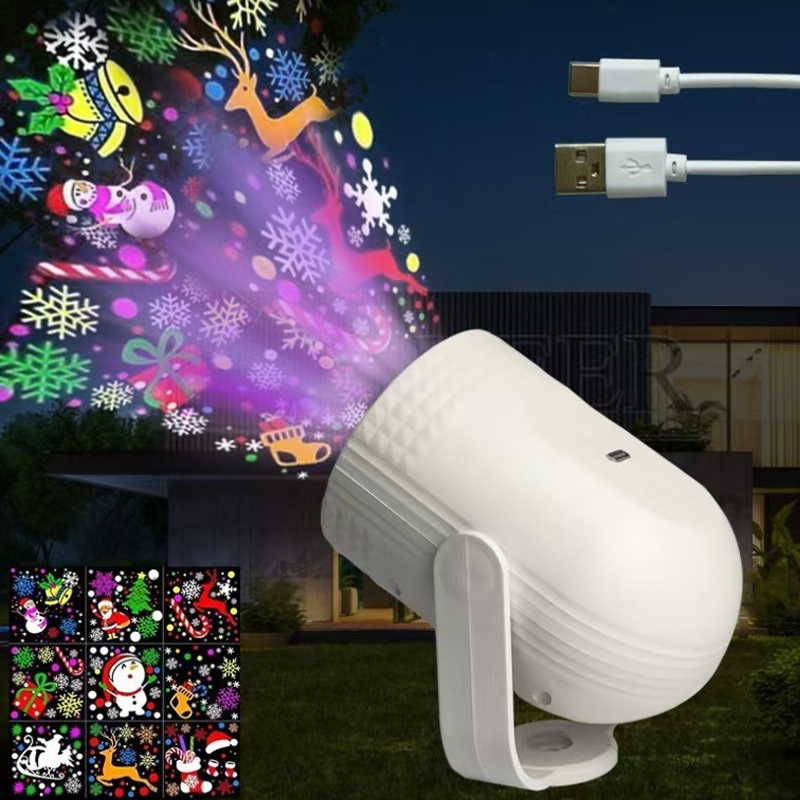 🔥USB-LED-projektionslampa med julmotiv