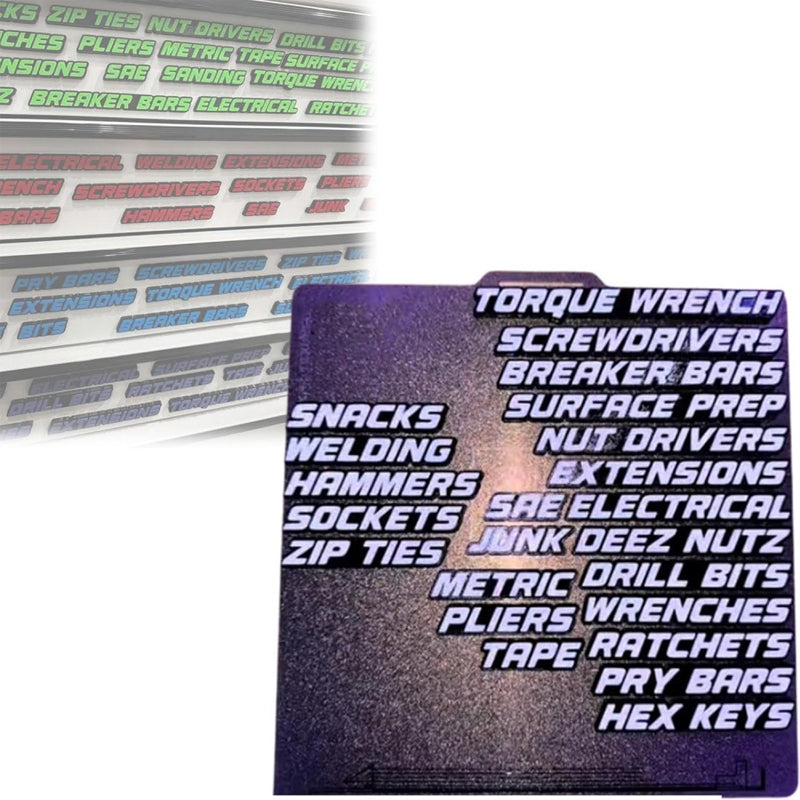 🔥3D-utskrivna magnetiska etiketter för verktygslådor