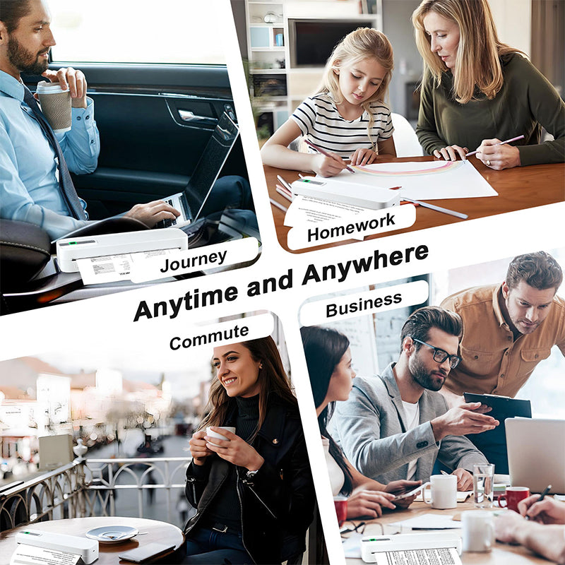 ✨ BÄRBAR BLUETOOTH-SKRIVARE - Trådlös Utskrift från Mobil, Kompakt Design för Resor och Studier, Perfekt för Foton och Anteckningar 📱✨