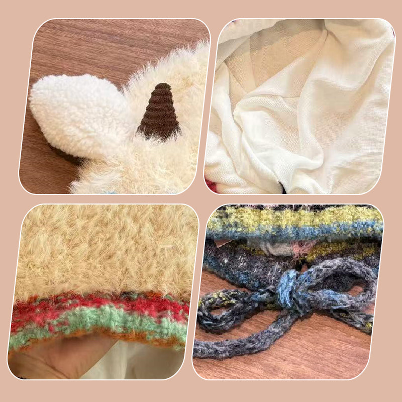 🎁🎄Julrea 50 % rabatt! 🦌Originaldesign Festlig julmössa med horn🧶