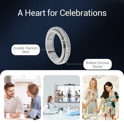 🔥Rotationsbar spinnerring i titanstål med zirkonia