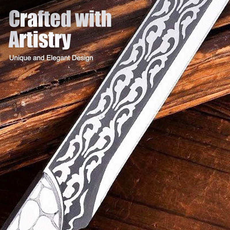 Multifunktionell Full-Tang kniv med slida