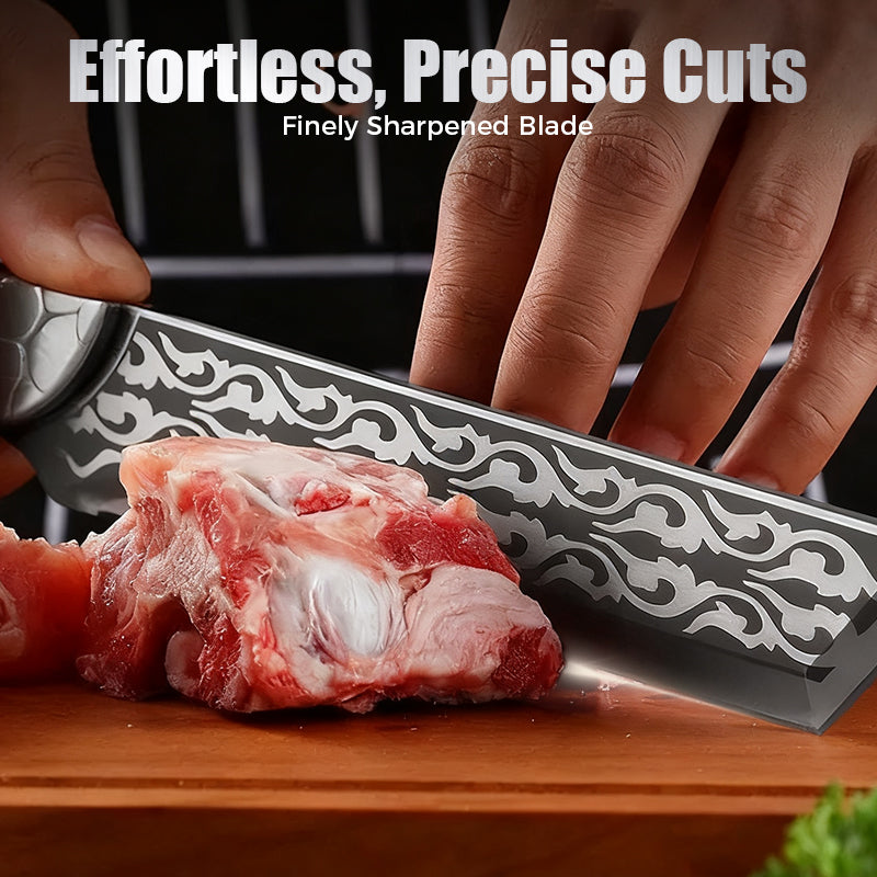 Multifunktionell Full-Tang kniv med slida