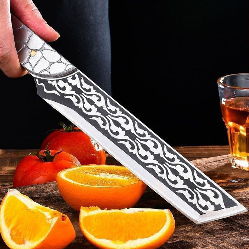 Multifunktionell Full-Tang kniv med slida