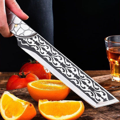 Multifunktionell Full-Tang kniv med slida