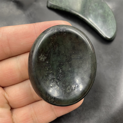 🔥Massageset av natursten: skrapbräda, fingerklämma och äggformad massager