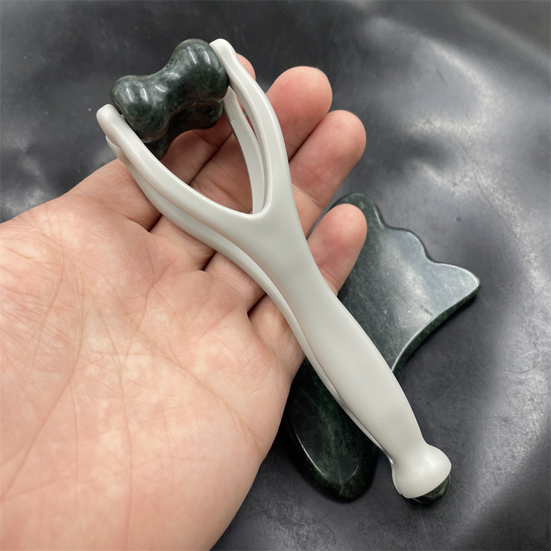 🔥Massageset av natursten: skrapbräda, fingerklämma och äggformad massager