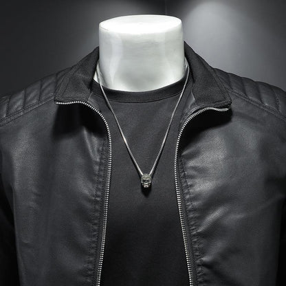🧥 60% RABATT! 🔥 Milano Klassisk Läderjacka – Premium Konstläder, Tidlös Design & Perfekt Passform 🏍️