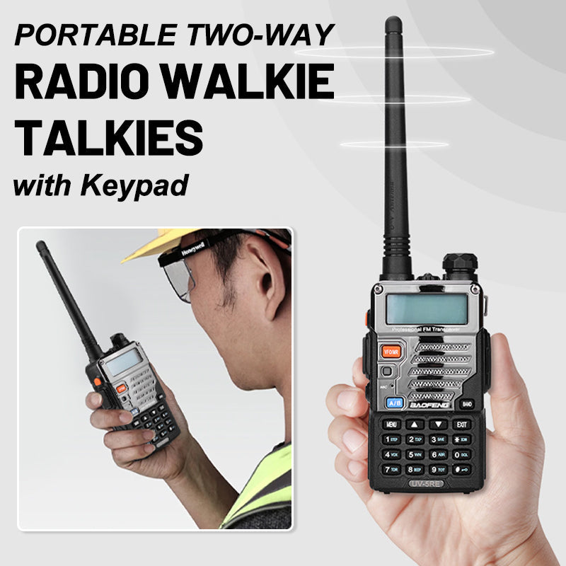 🔥Bärbar tvåvägsradio Walkie Talkies med knappsats
