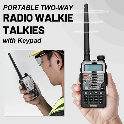 🔥Bärbar tvåvägsradio Walkie Talkies med knappsats
