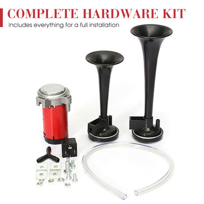 🔥Universellt dubbelt trumpetlufttryckshornssats