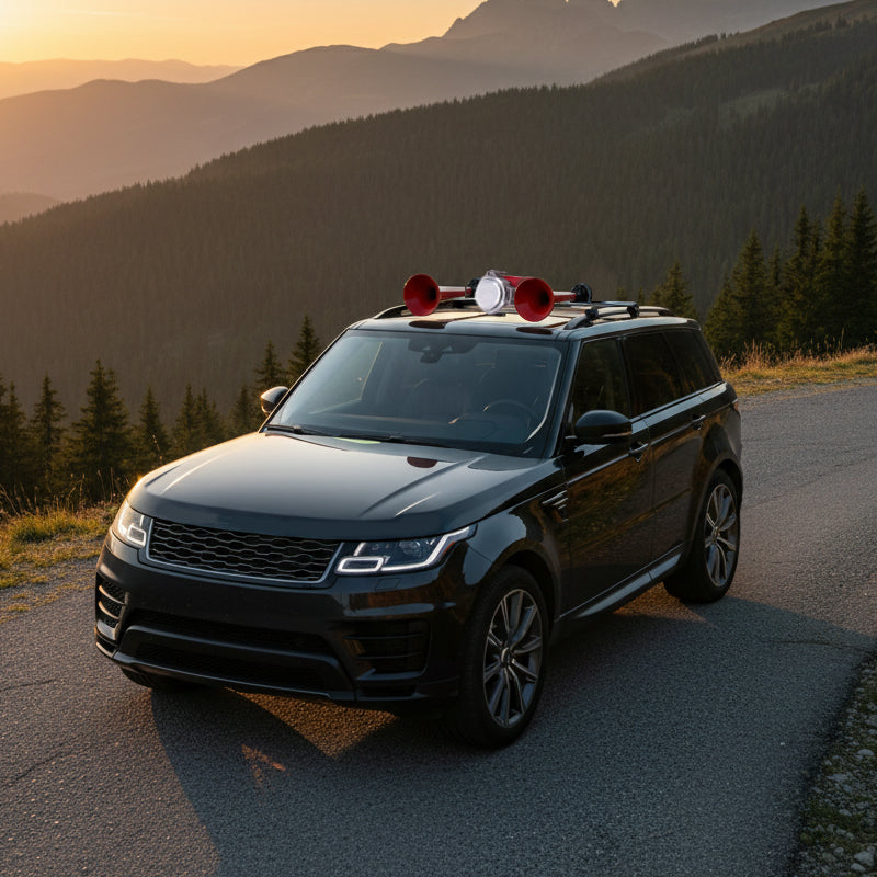 🔥Universellt dubbelt trumpetlufttryckshornssats