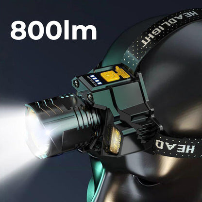 🔥Utomhus Vattentät Uppladdningsbar Huvudlampa med Huvudband