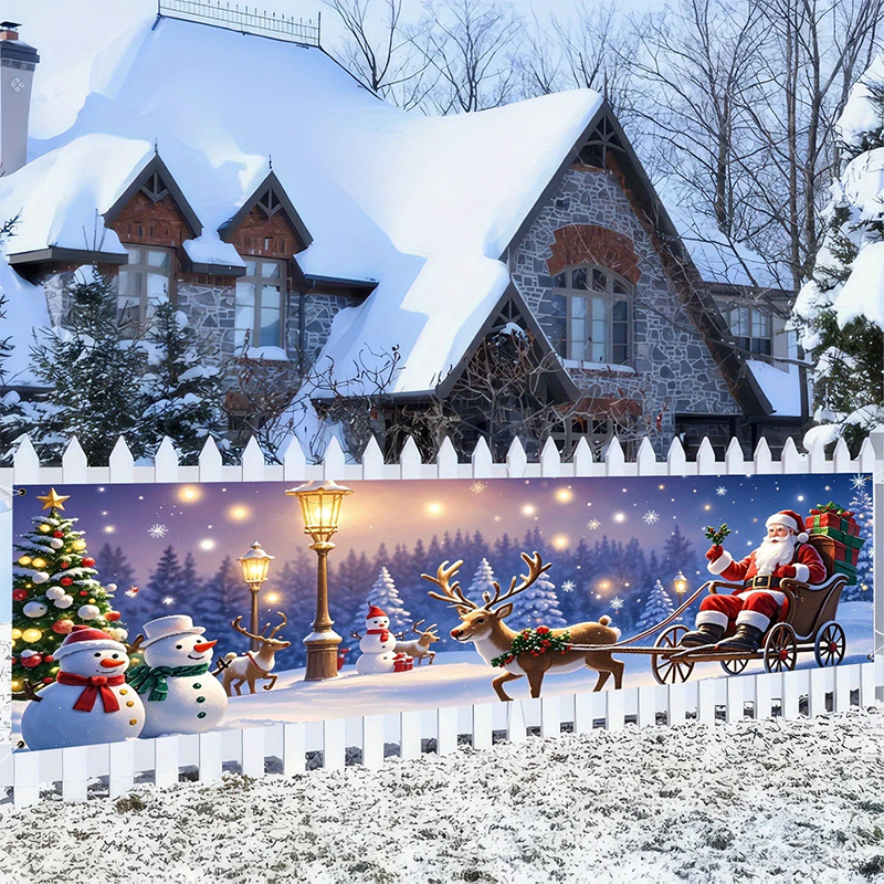 🔥Utomhus Merry Christmas hängande banner