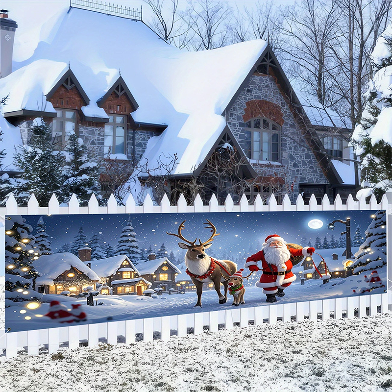 🔥Utomhus Merry Christmas hängande banner