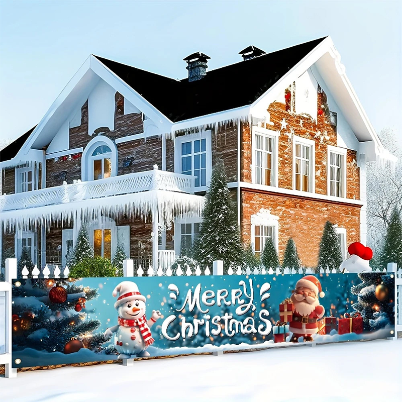🔥Utomhus Merry Christmas hängande banner