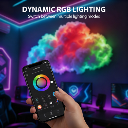 ⏳Begränsad tid 50 % rabatt⏰DIY USB-driven LED-belysning i form av åskmoln🌈☁️