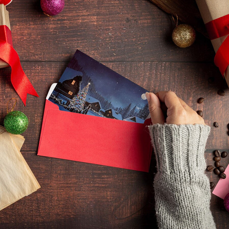 Kreativt julhälsningskort med temperaturförändring