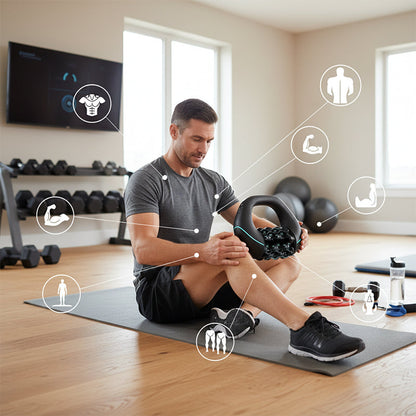 💪 50% RABATT! 🔋 Elektrisk Handhållen Massagerulle – Djupt Knådande, Justerbar Intensitet & Perfekt För Muskelavslappning & Återhämtning 🏋️‍♂️