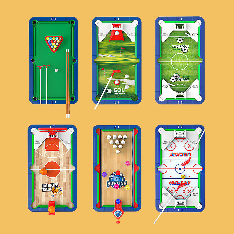 Kompakt 6-i-1 bärbart spelbordsset