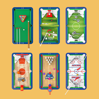 Kompakt 6-i-1 bärbart spelbordsset