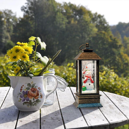 🎄Julkampanj 49% rabatt🎁Julglödande interiör vattenfylld liten vindlykta