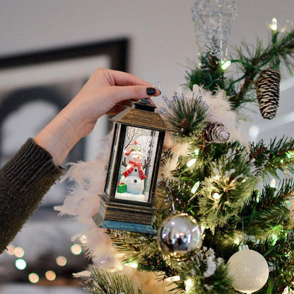 🎄Julkampanj 49% rabatt🎁Julglödande interiör vattenfylld liten vindlykta