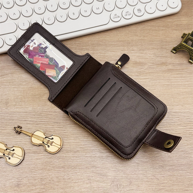 👝 50% RABATT NU! 🎁 Herrars Vintage-gylfplånbok – Äkta läder & RFID-skydd, stilig och säker vardagsbärare ✨