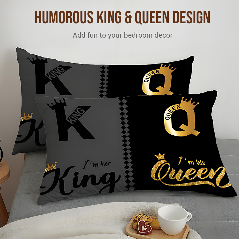 3-delat ”King & Queen” par-påslakanset – elegant design och förstklassig komfort✅✨