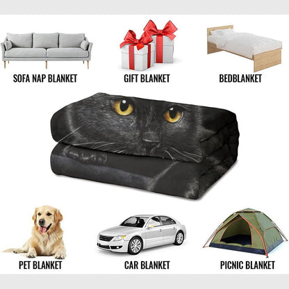 📢📢50 % rabatt!!!✨Mysig filt för alla årstider Black Cat